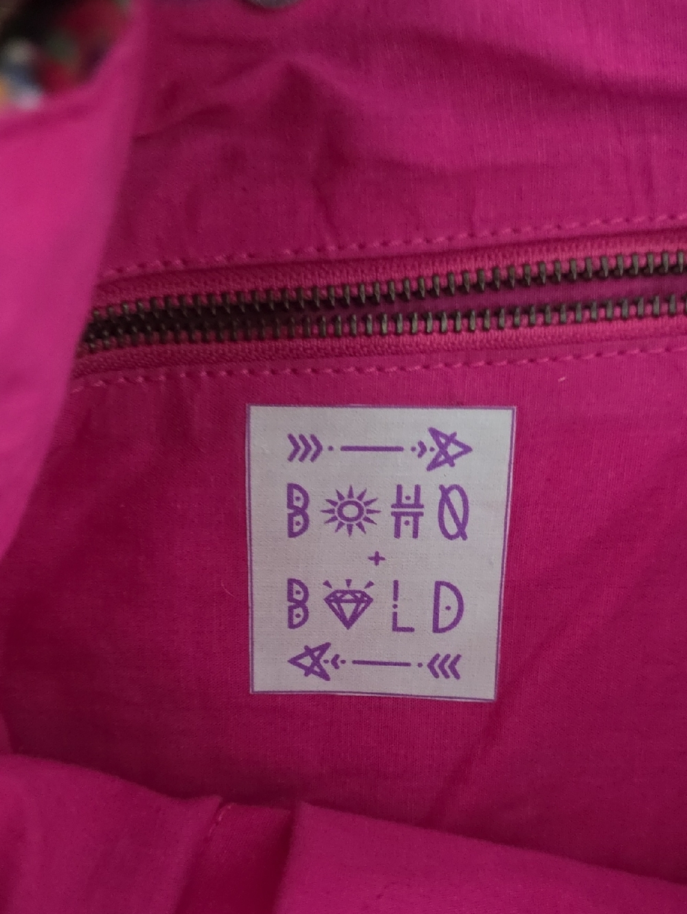 Boho Bold Embroidered Shoulder Tote Bag - Picture 12 of 16
